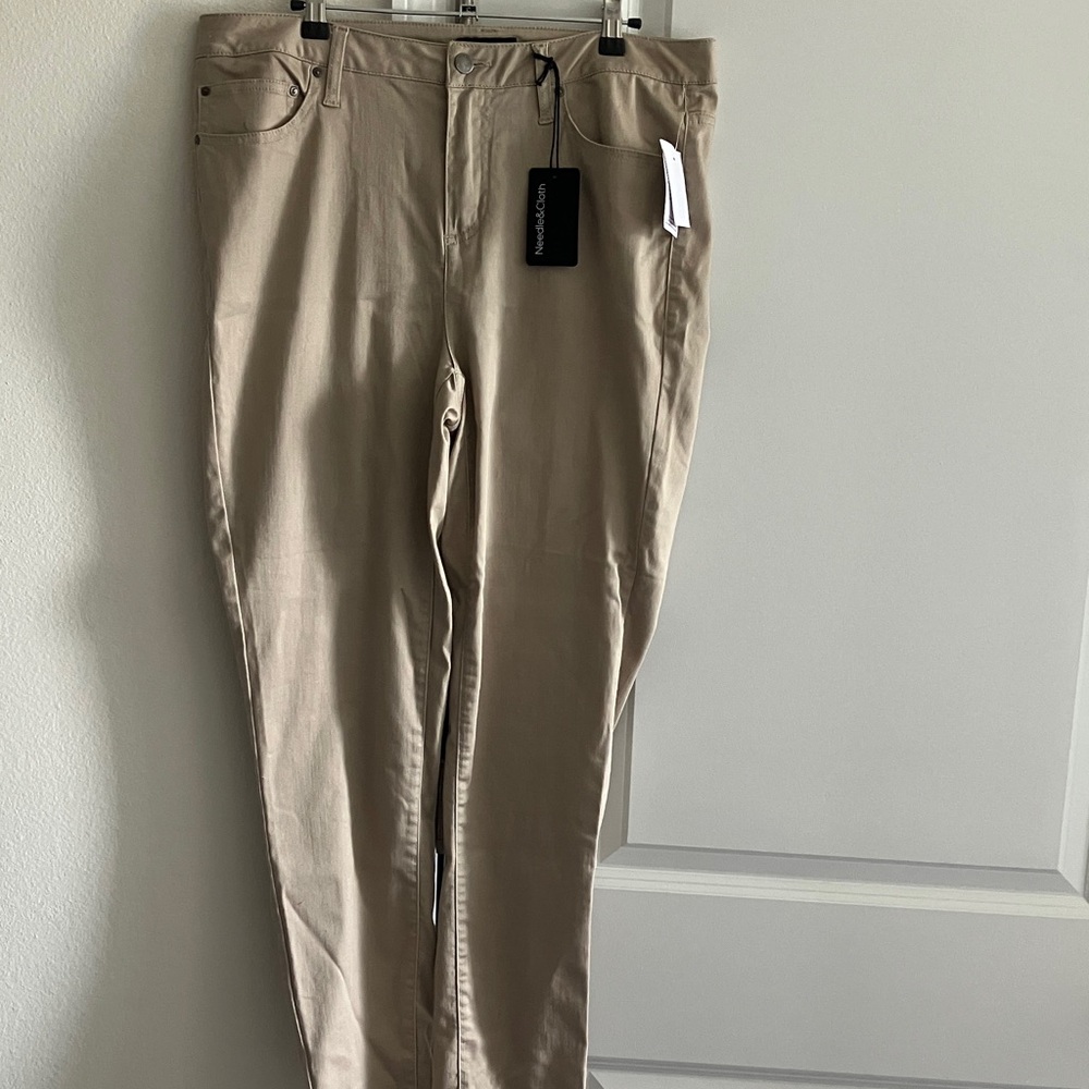 Needle & Cloth Light Tan Skinny Ankle Pants